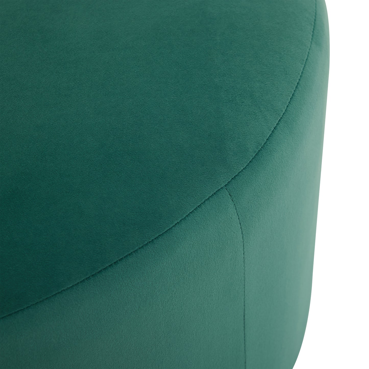 Inia Velvet Round Ottoman