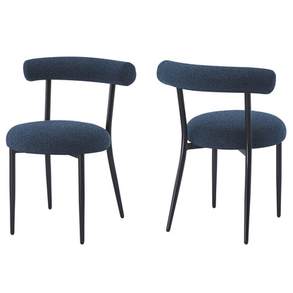 Daimona Fabric Upholstered Dining Chairs, Set of 2