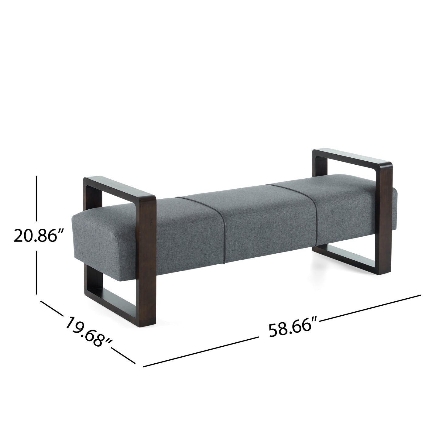 Caelum Modern Fabric Ottoman Bench