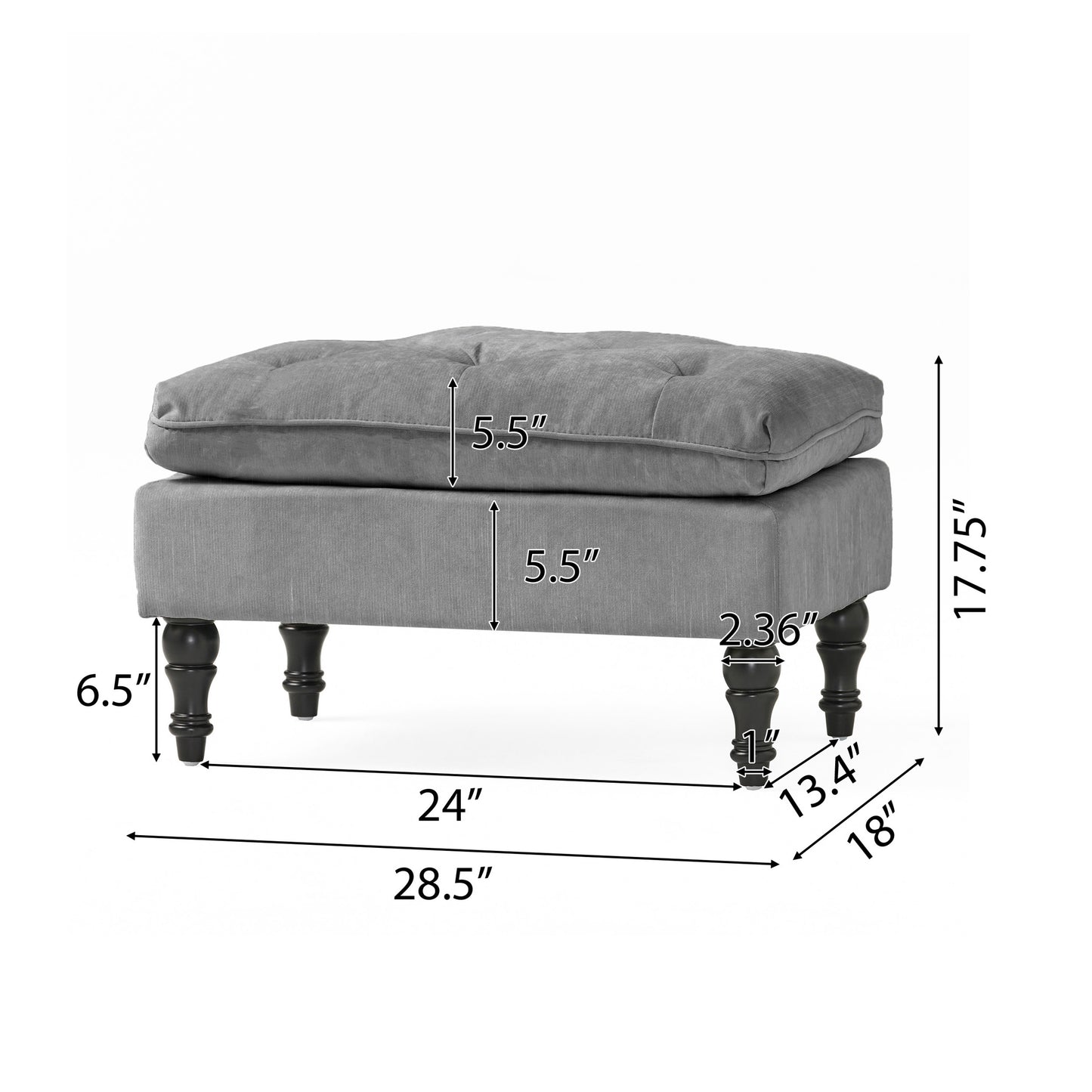 San Pico lofton pillow top ottoman