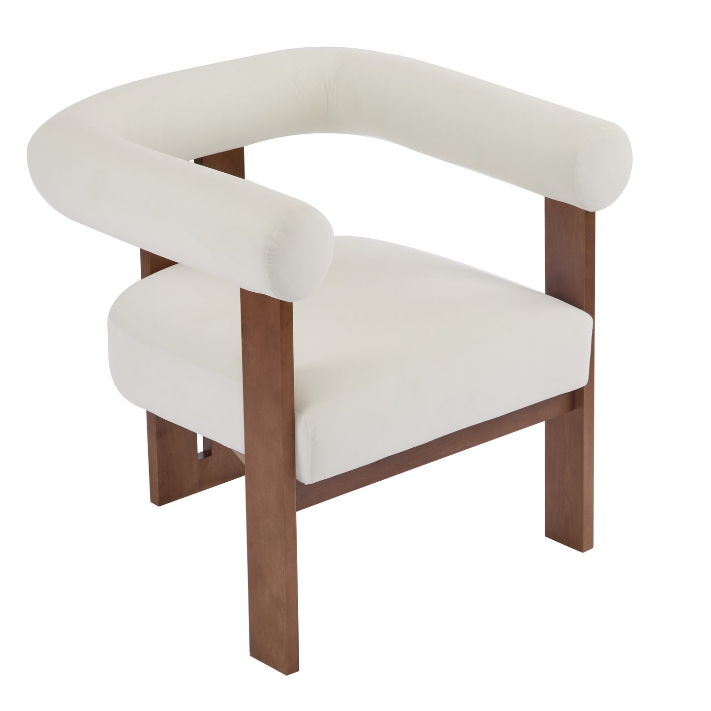 Nuvira Modern Upholstered Velvet Accent Arm Chair