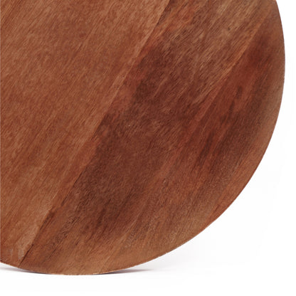 Orablu Modern Round Mango Wood End Table