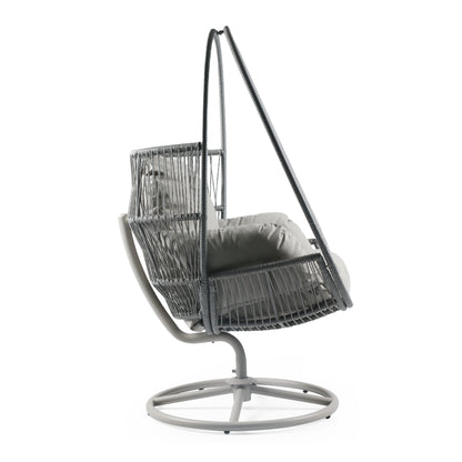 Liana Outdoor Swivel Lounge Chair, Light Gray