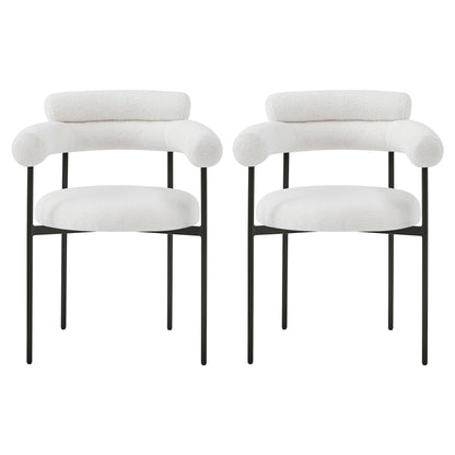 Jornic Modern Arm Upholstered Dining Chair