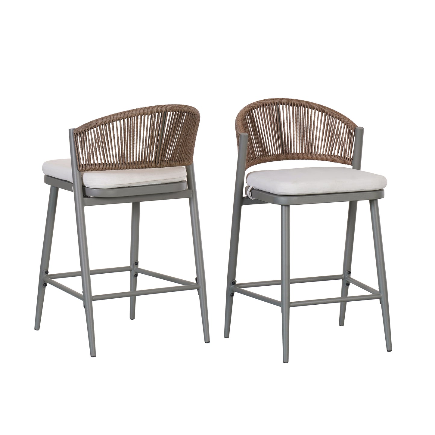 Sylvius 26 in. Outdoor Patio Counter Stools,Set of 2