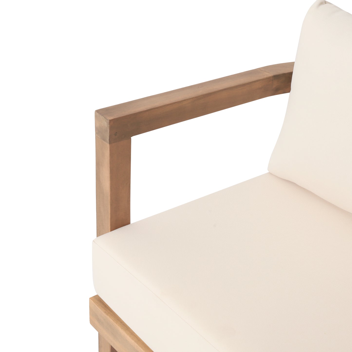 Aston Outdoor Acacia Wood Club Chair with Cushions