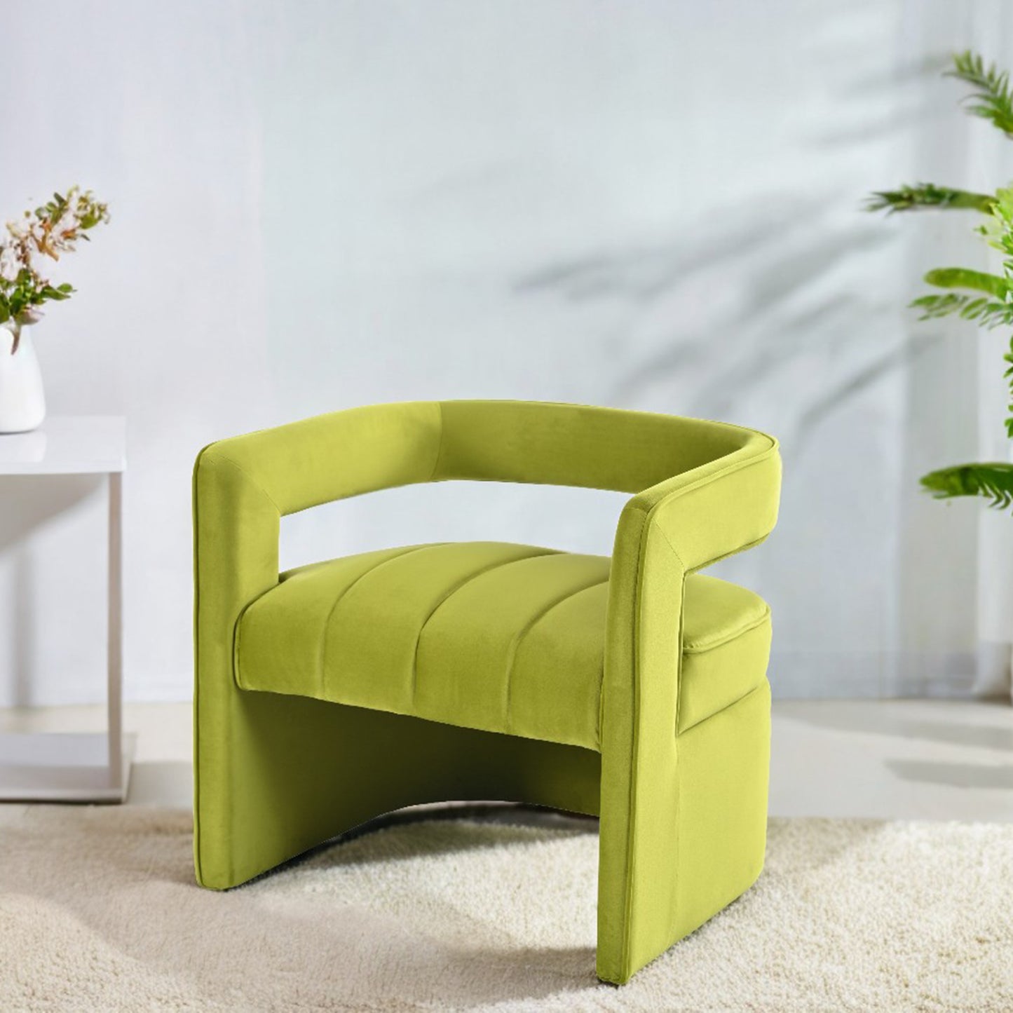 Brazal Modern Velvet Accent Club Chair