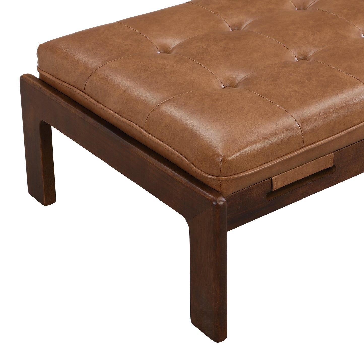 Vervewood 48.4" Upholstered PU Leather Rectangular Ottoman