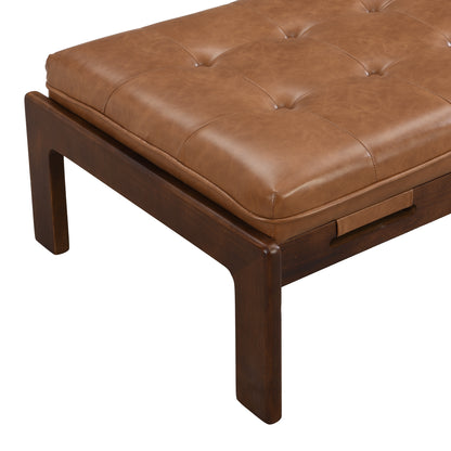 Vervewood 48.4" Upholstered PU Leather Rectangular Ottoman