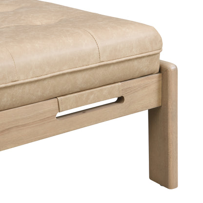 Vervewood 48.4" Upholstered PU Leather Rectangular Ottoman