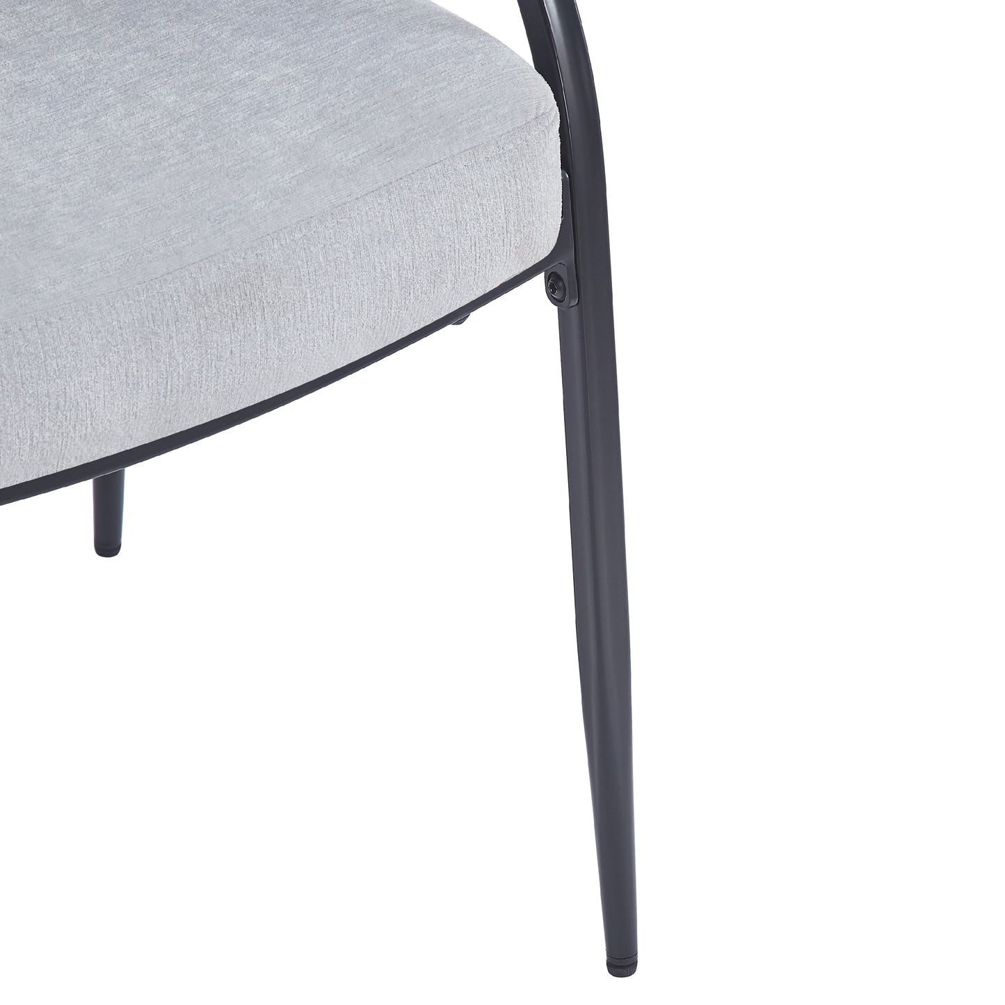 Eccho Upholstered Dining Chairs With Metal Legs