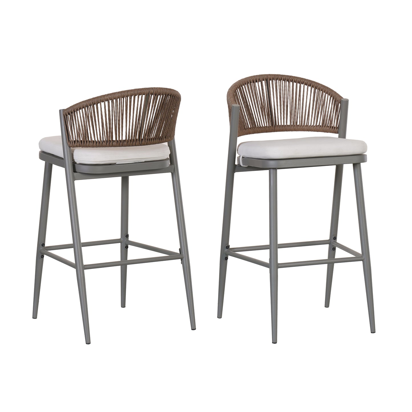 Sylvester 30.25 in. Outdoor Patio Barstools,Set of 2