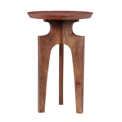 Tangelo Retro Round Mango Wood End Table