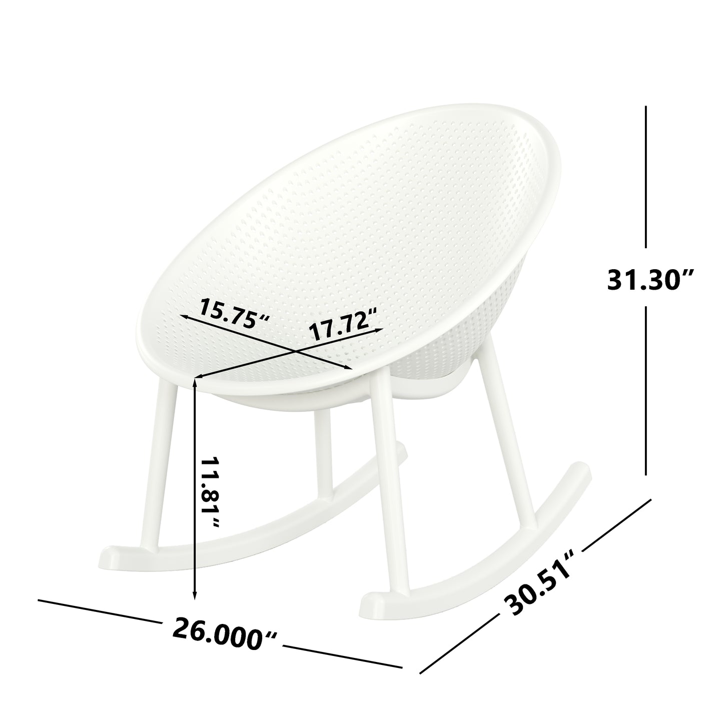 Lysandro Outdoor Patio Accent & Rocking Chairs, Set of 2