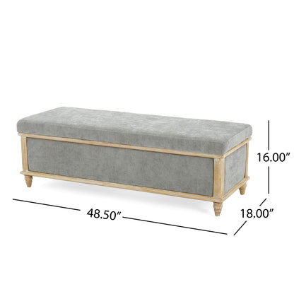 Osgood White Storage Ottoman