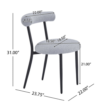 Daimona Fabric Upholstered Dining Chairs, Set of 2