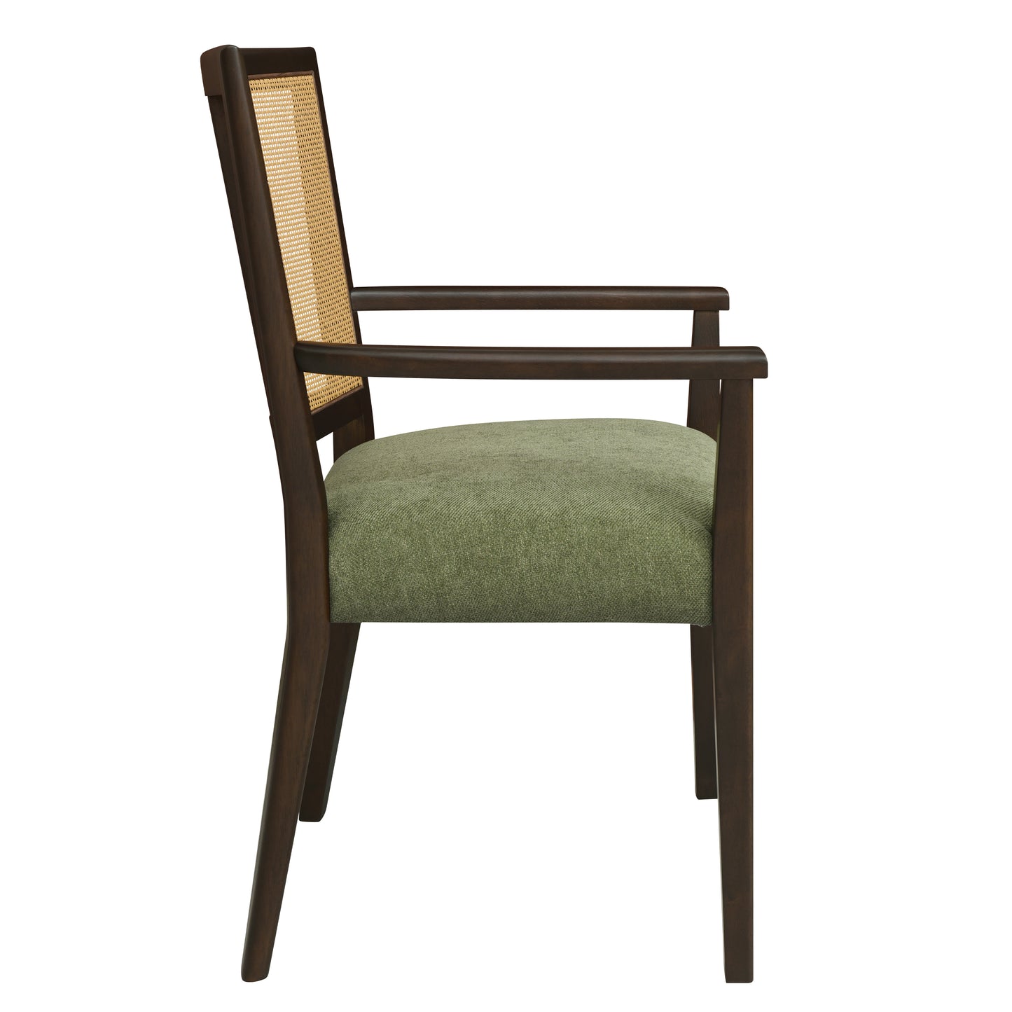 Serenal Modern Upholstered Dining Chairs with Cane Webbing,Set of 2