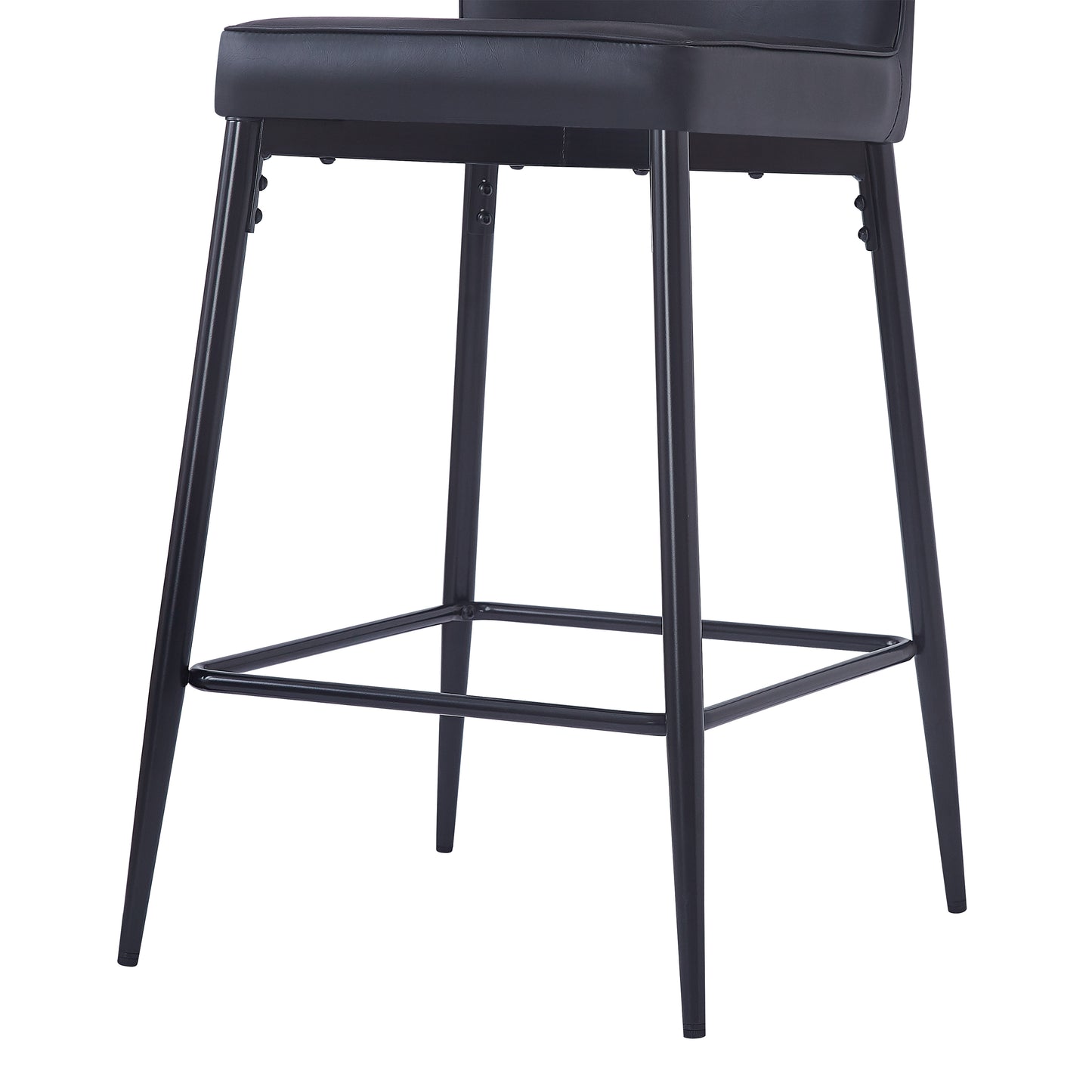 Kilburn Modern Upholstered Cushioned PU Leather Counter Stool with Footrest