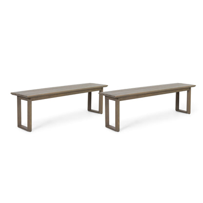 Conifer Outdoor Acacia Wood Dining Bench
