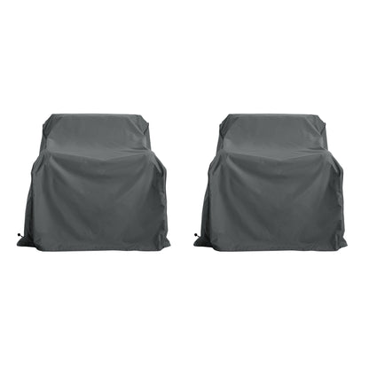 Eclate Sauqre Water Resistant Outdoor Patio Club Chair Covers, Set of 2