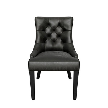 Stacy Tufted Leather Dining Chairs (Set of 2)