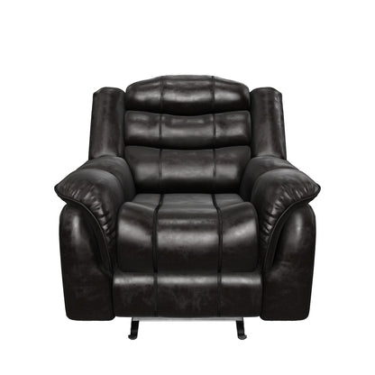 Hayvenhurst Black Leather Recliner/Glider Chair
