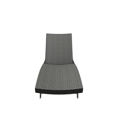 Lakeport Outdoor Grey Wicker Chaise Lounge Chairs