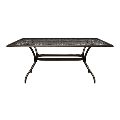 Monteria Bronze Cast Aluminum Rectangle Table