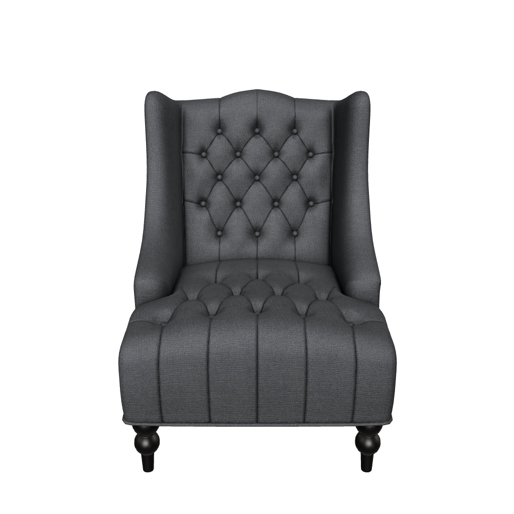 Clarice Fabric High Back Wingback Accent Chair GDFStudio