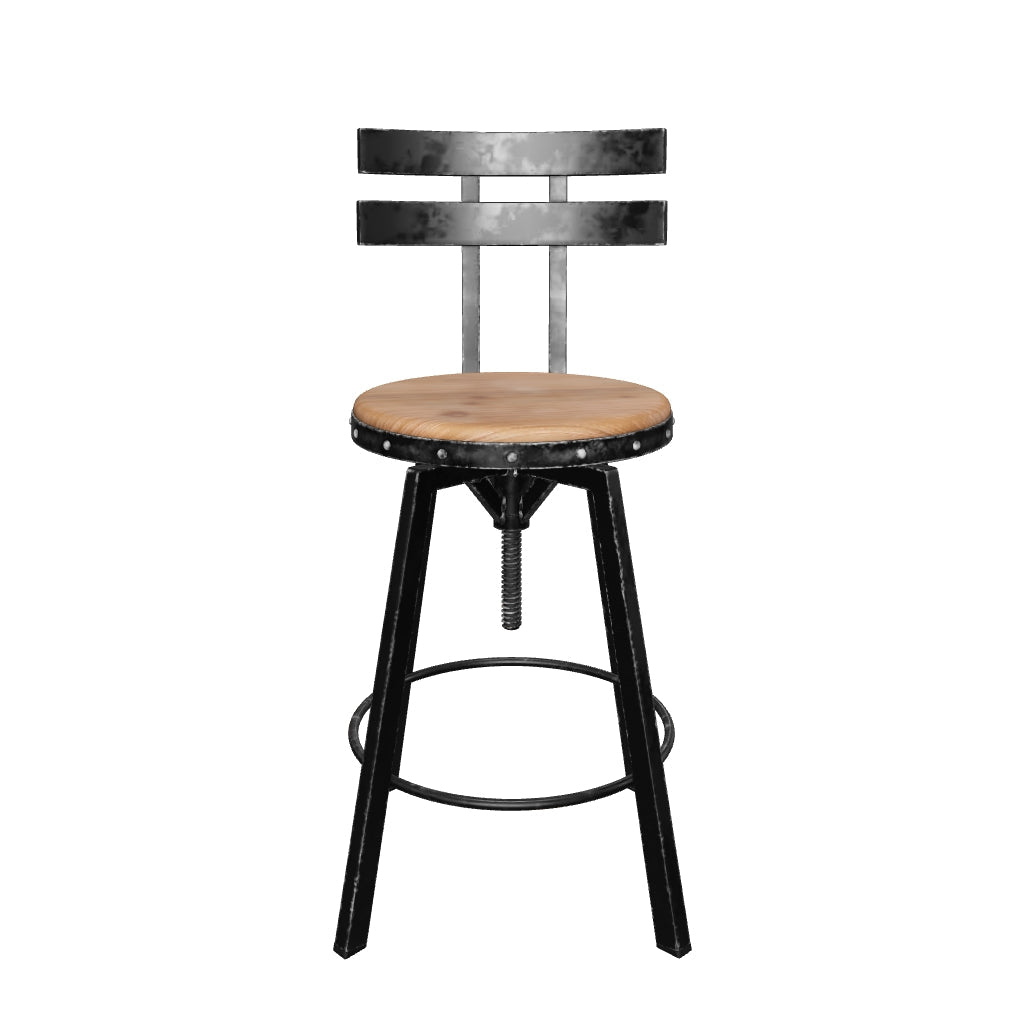 Black industrial bar stool hot sale