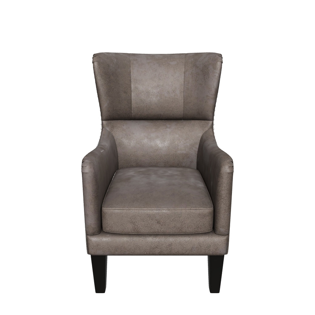 Salerno Microfiber High Back Wingback Club Chair GDFStudio