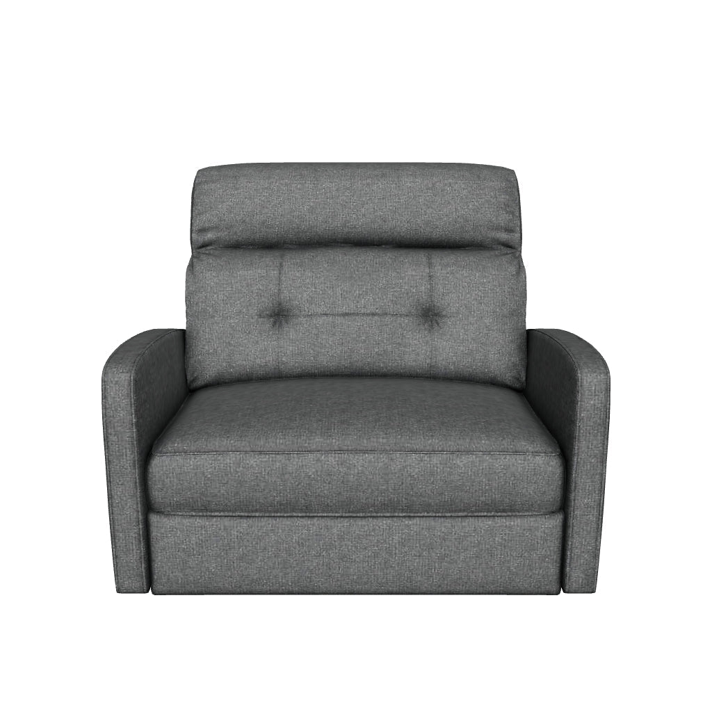 Hana Plush Cushion Tufted Back Fabric Loveseat Recliner – GDFStudio