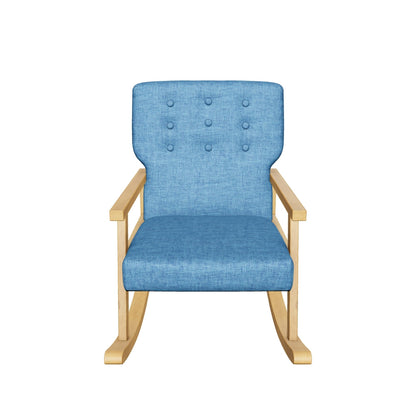 Hank Mid Century Modern Fabric Rocking Chair