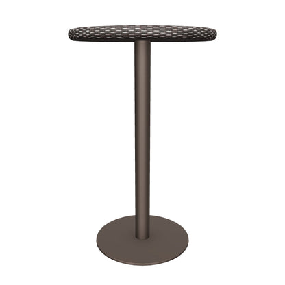 Domicca Outdoor 26 Inch Multi-brown Wicker Round Bar Table