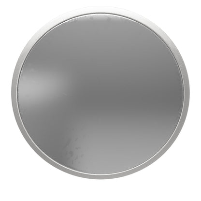 Nicole Modern Glam Round Silver Stainless Steel Wall Mirror