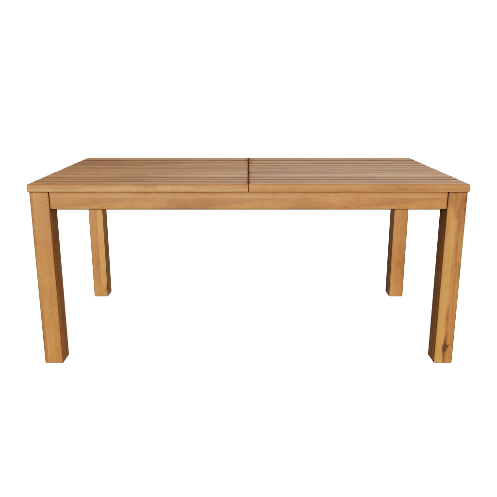 William Outdoor Expandable Teak Finished Acacia Wood Dining Table ...