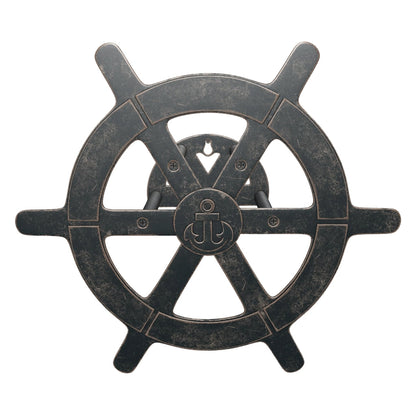 Chole Outdoor Patina Copper Aluminum Ship Wheel Hose Holder