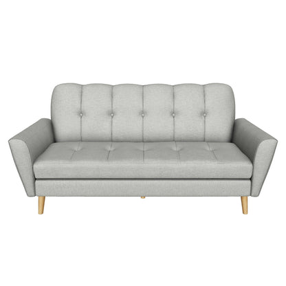 Angelica Mid-Century Modern Fabric Tufted Sofa