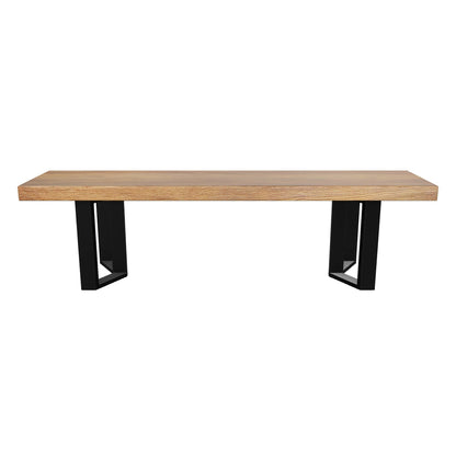 Santa Rosa Outdoor Finish Light Weight Concrete Dining Bench