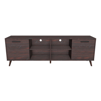 Owensmouth Mid Century Modern 2 Cabinets & Shelves TV Stand
