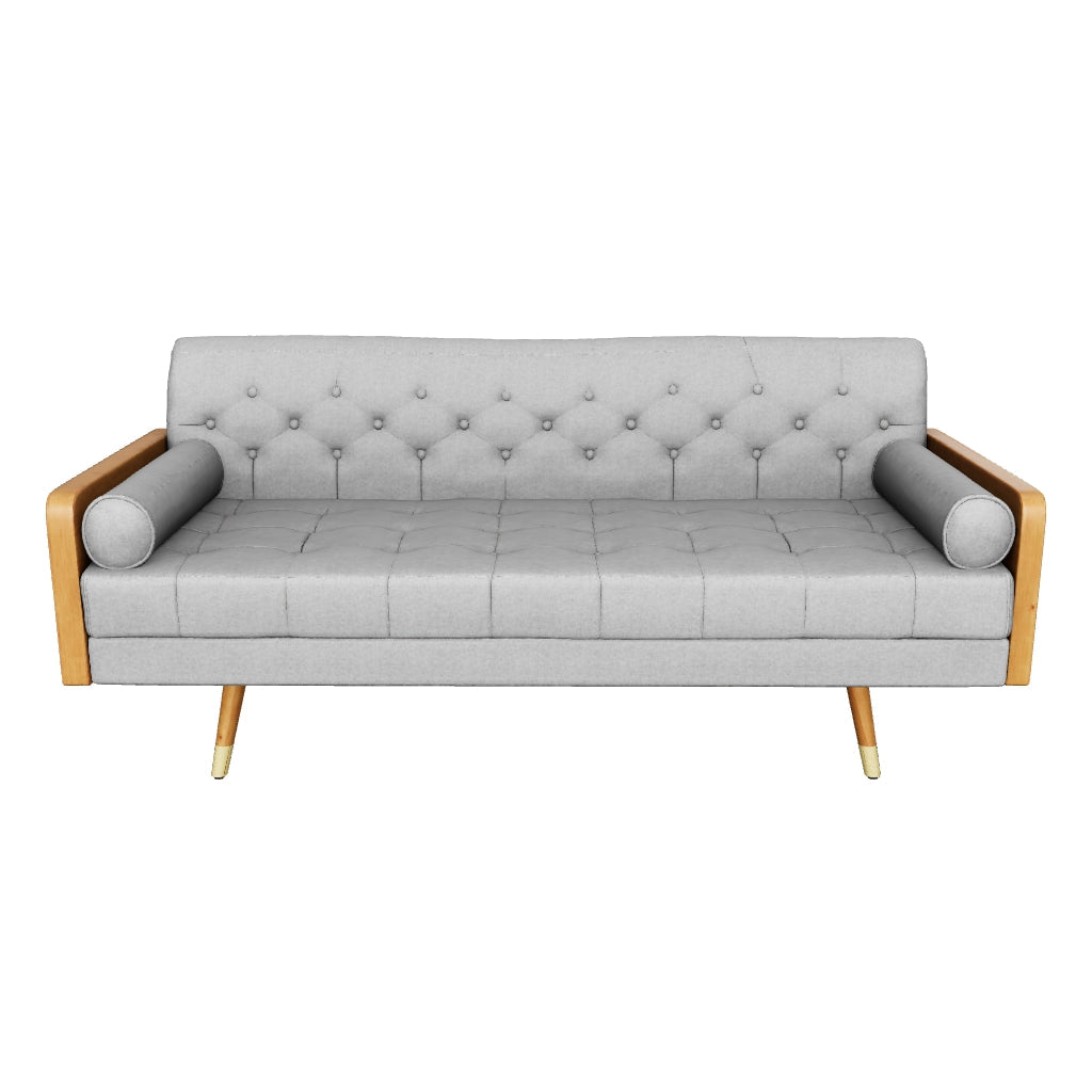 Aidan Mid Century Modern Tufted Fabric Sofa – GDFStudio