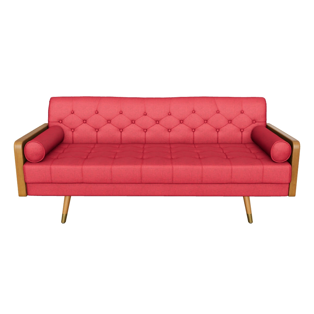 Gdf studio aidan mid shop century modern tufted fabric sofa