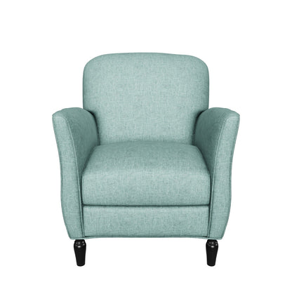 Crew Contemporary Upholstered Tweed Fabric Armchair with Piped Edges