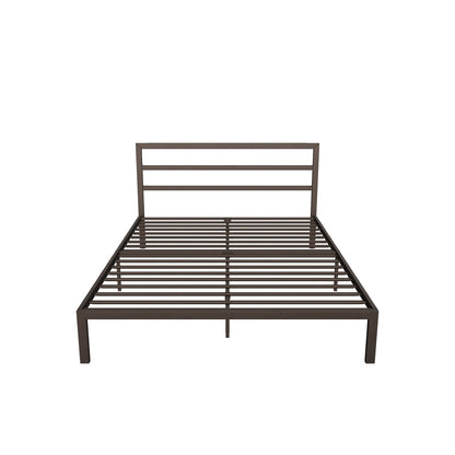 Jones Minimalistic Modern Slat Iron Queen-Size Bed Frame