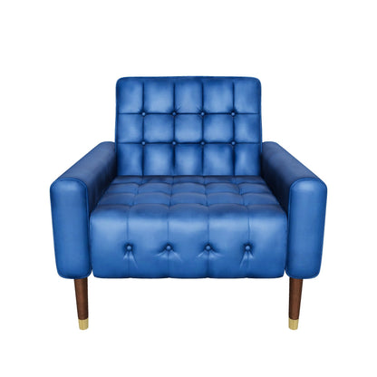 Betsy Velvet Armchair, Modern Glam, Button-Tufted, Waffle Stitching