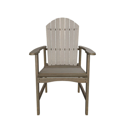 Easter Outdoor Weather Resistant Acacia Wood Adirondack Dining Chairs (Set of 2)