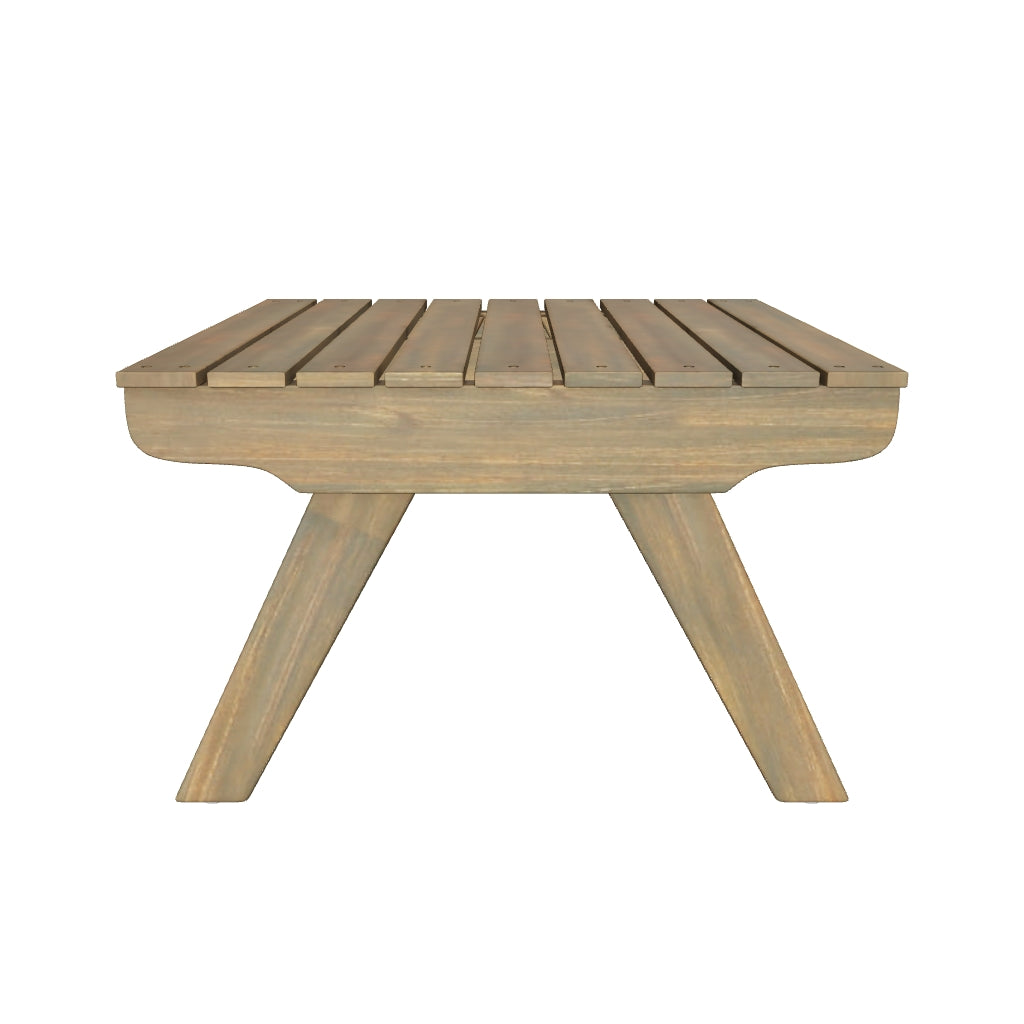 Kailee Outdoor Wooden Side Table, Gray Finish GDFStudio
