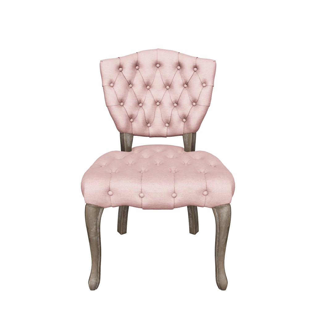 Pink tufted dining online chair