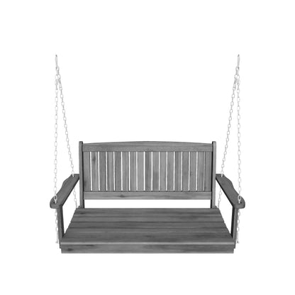 Lilith Outdoor Aacia Wood Porch Swing