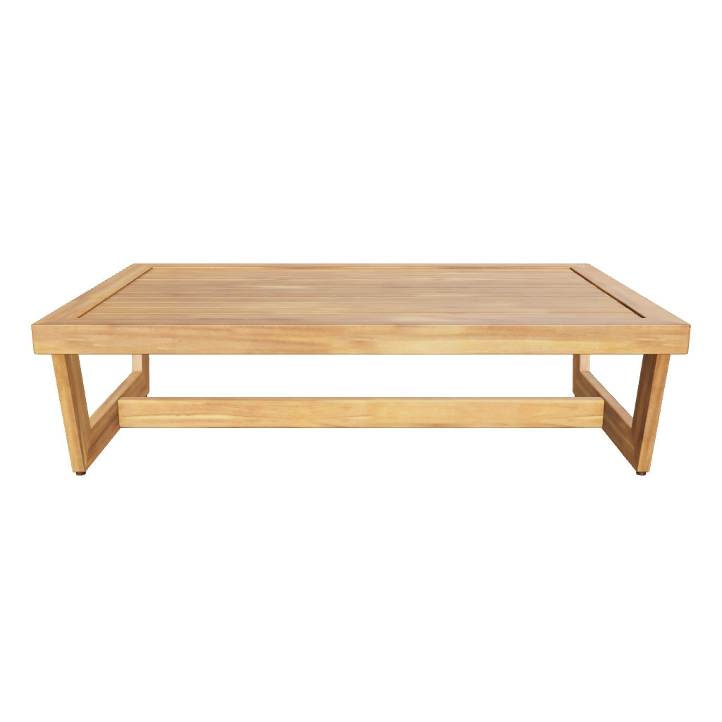 Hannah outdoor acacia wood coffee deals table